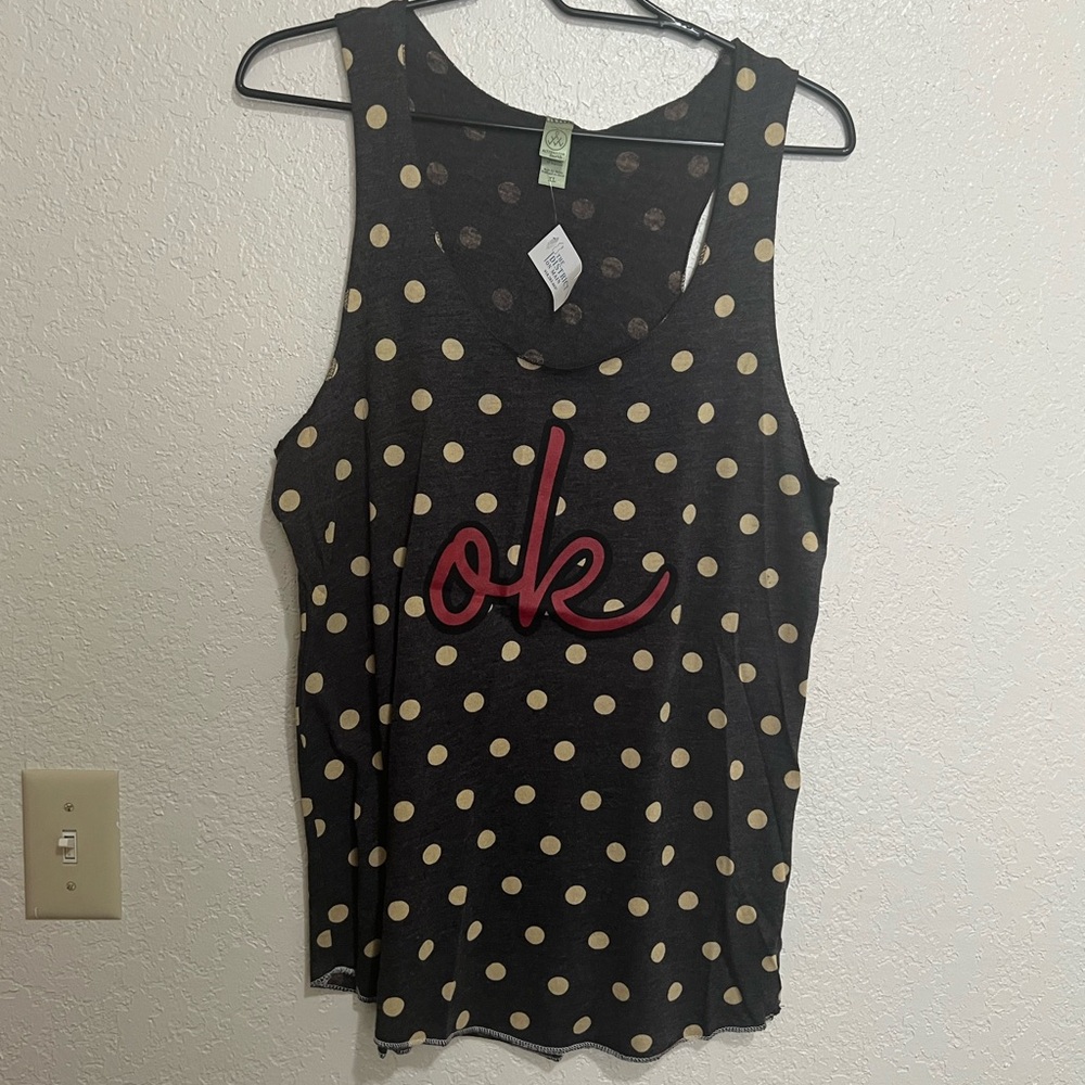 Gray graphic tank